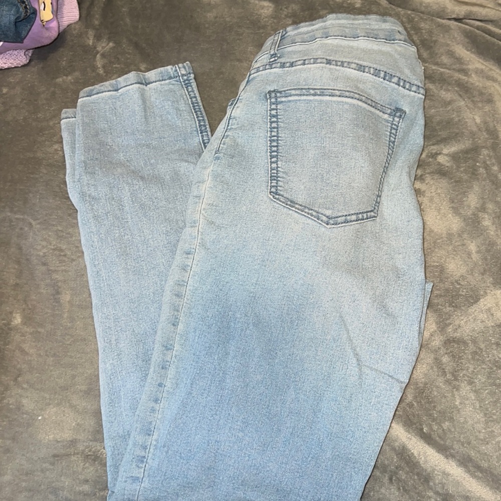 Faided style blue jeans